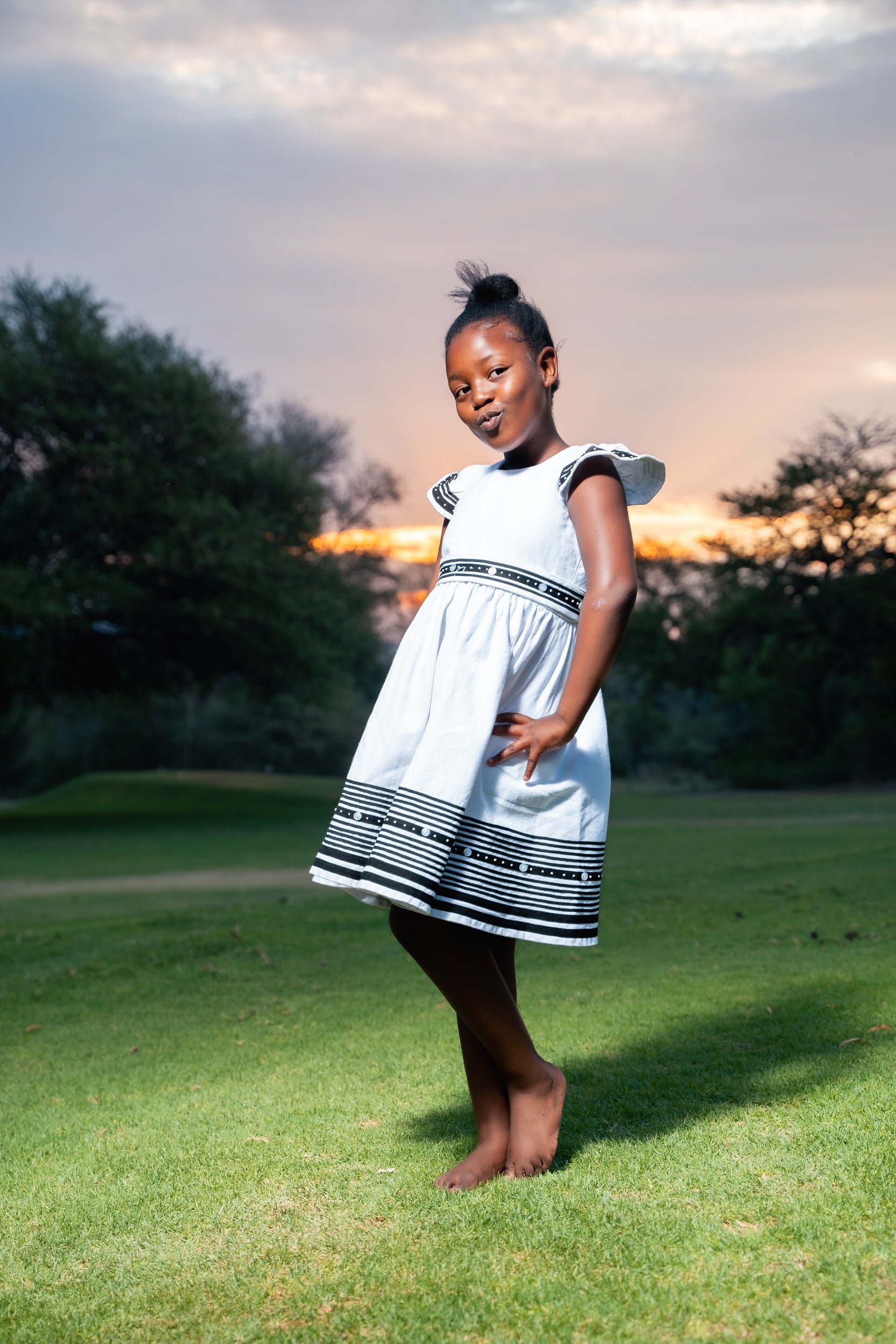 White and black kids dress-from R750