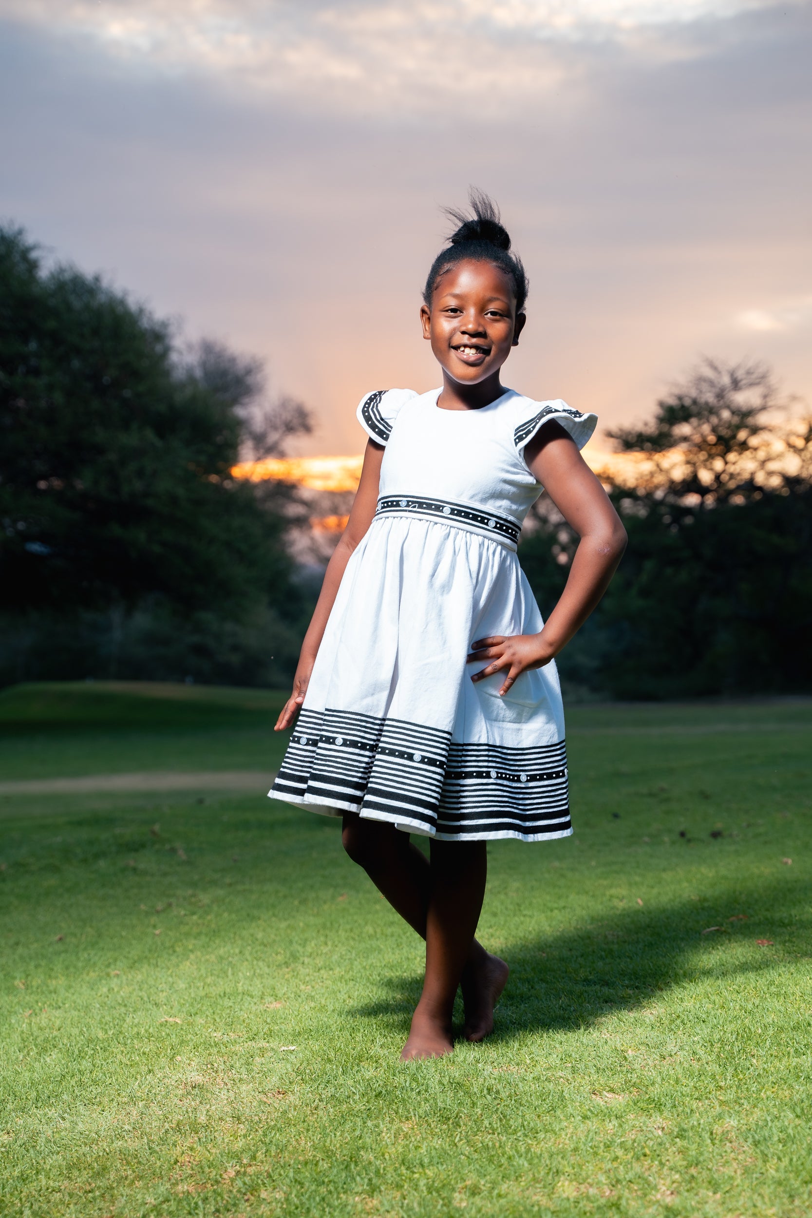 White and black kids dress-from R750