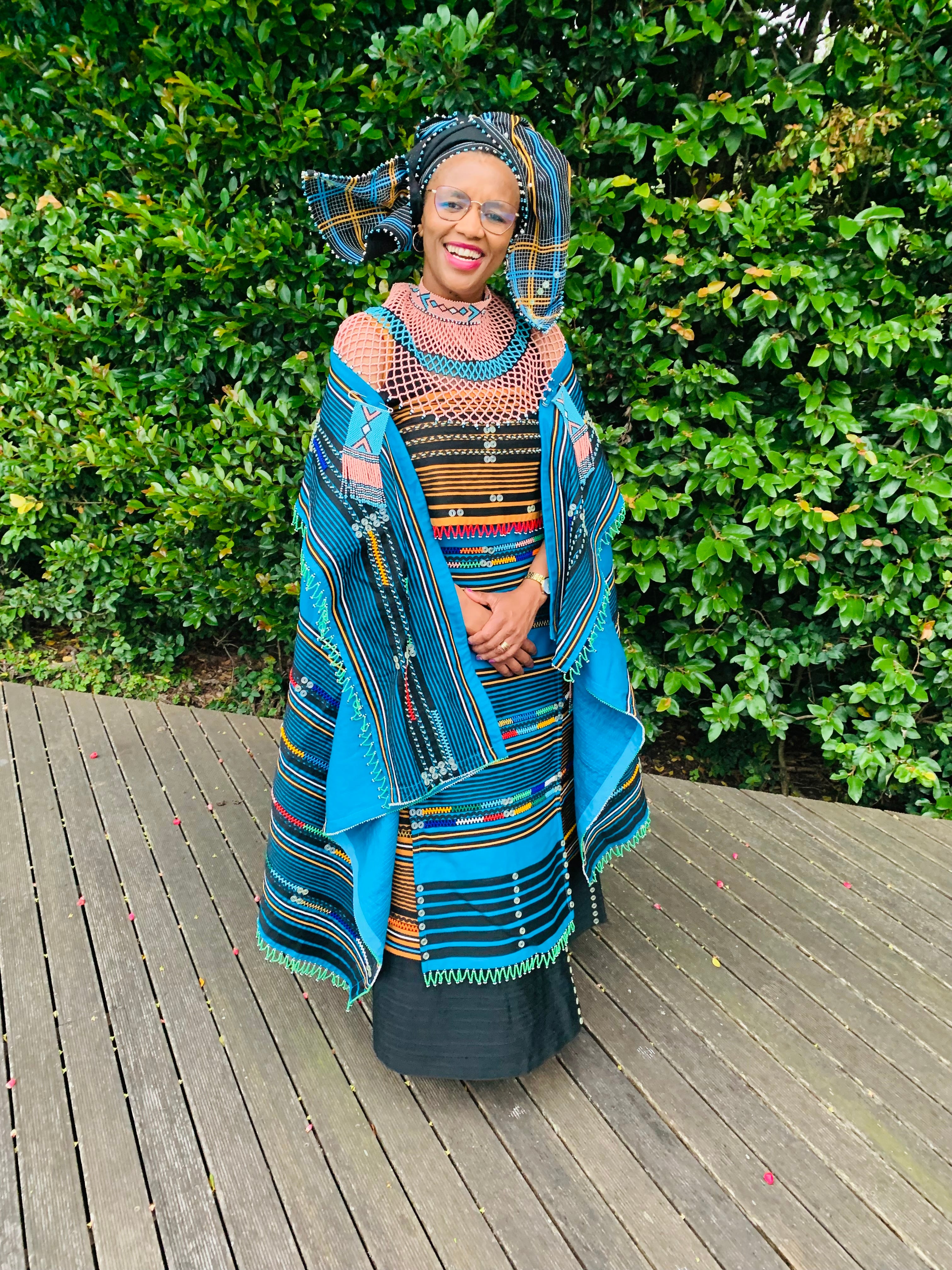 Nontembelo Turquoise and Mustard 5 Piece ensemble
